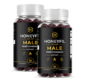 Two bottles of HoneyFil gummies side by side